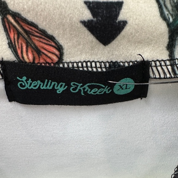 Sterling Kreek Thread Beige Western Skull Print Quarter Zip - Picture 2 of 6